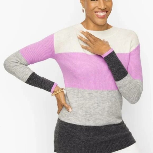 Talbots Sweaters - 3/$25 3 Talbots Color Block Sweater SP Pullover Crew Neck Ribbed Striped Long